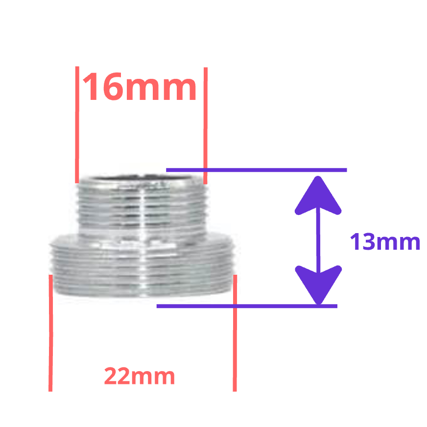Adapter: Outside 16 - Outside 22 - Height 13 (China)