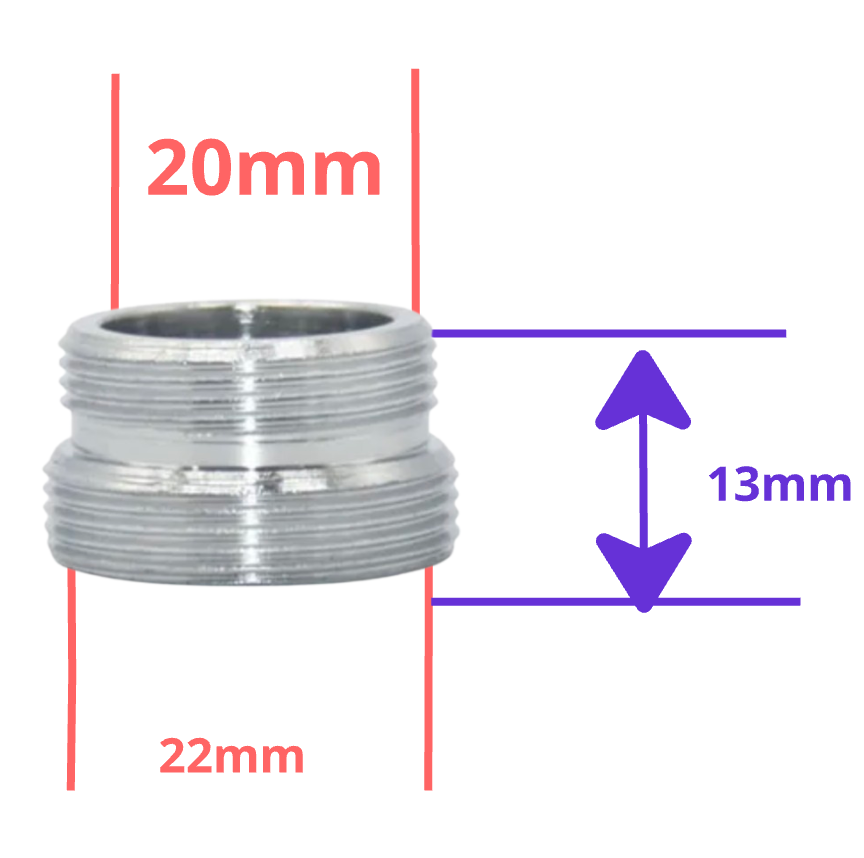 Adapter: Outside 20 - Outside 22 - Height 13 (China)